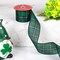Northlight Green and Black Plaid Christmas Wired Craft Ribbon 2.5" x 10 Yards